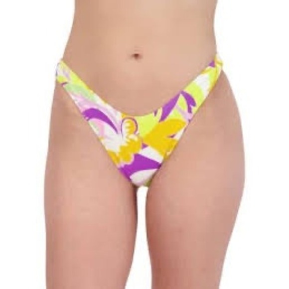 BCBG Generation Floral‎ Bikini Bottoms Retro Swimwear Medium - Picture 2 of 5
